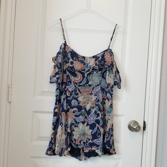 Anthropologie Maeve Mariposa Blouse Top Size 8 Multicolor Open Shoulder … - Picture 8 of 11